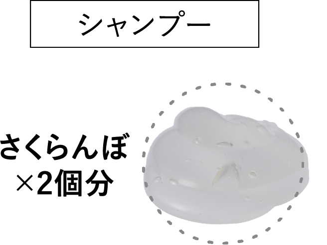 シャンプー さくらんぼ2個分