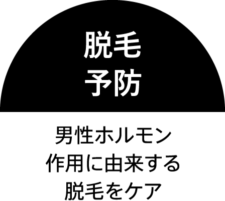 脱⽑予防 男性ホルモン作⽤に由来する脱⽑をケア